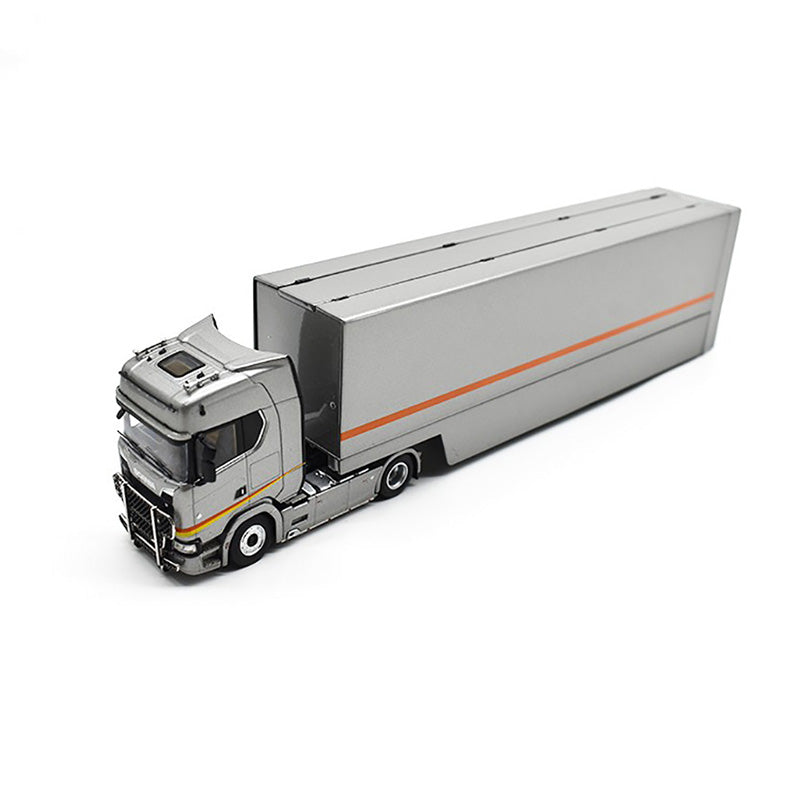 Kengfai 1:64 Flying Wing Enclosed Double Decker Scania S730 Transporter Alloy Car Models