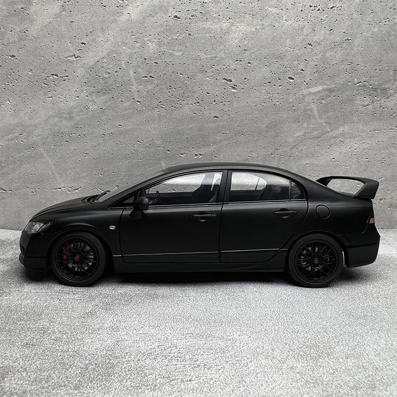 WELL 1:18 Honda Civic FD2 type R Red Alloy Car Model Collection