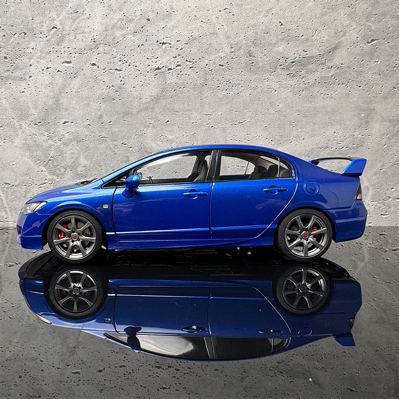 WELL 1:18 Honda Civic FD2 type R Red Alloy Car Model Collection