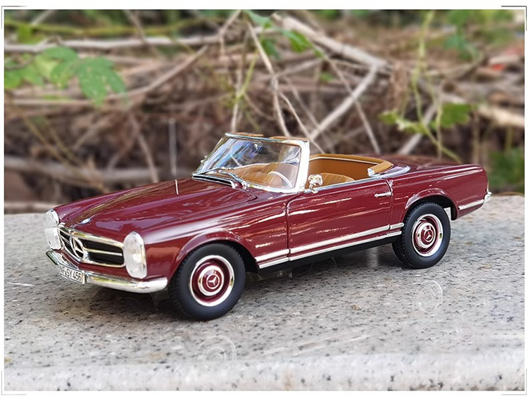 1: 18 NOREV 1963 Mercedes 230SL Convertible Vintage Car Simulation Alloy Car Model Collection