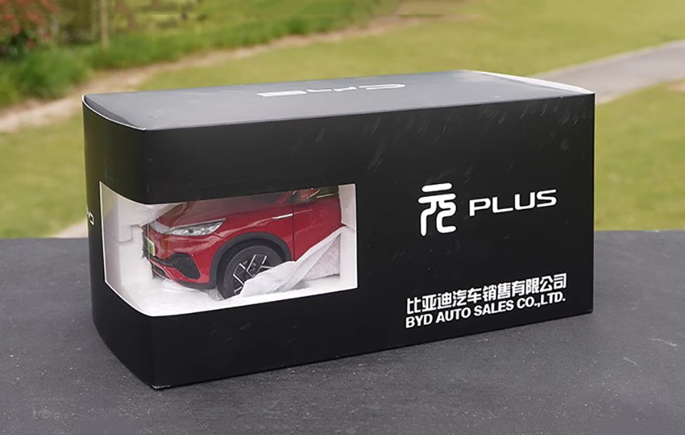 1: 18 BYD yuan PLUS EV new energy SUV alloy car model collectible souvenir