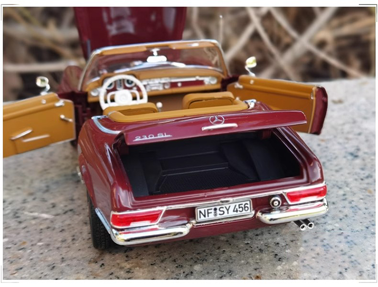 1: 18 NOREV 1963 Mercedes 230SL Convertible Vintage Car Simulation Alloy Car Model Collection