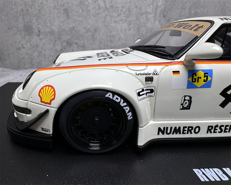 Porsche RWB BODY KIT sports car model white 1:18 resin car model GT451