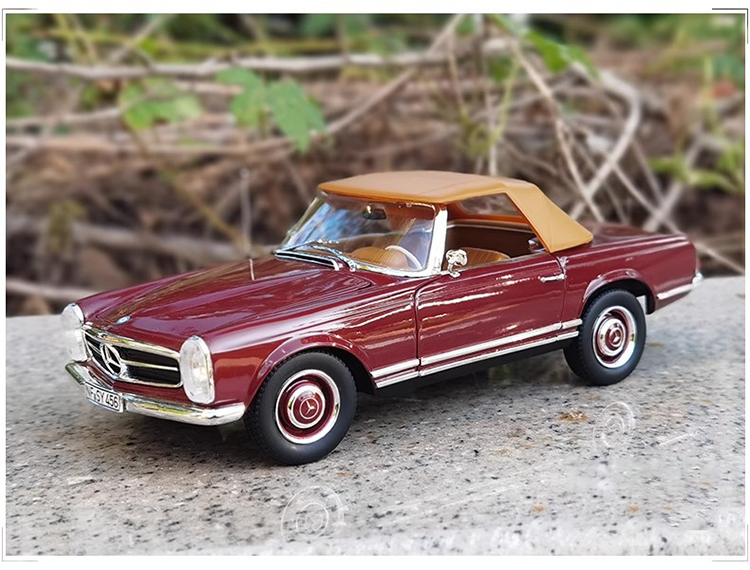 1: 18 NOREV 1963 Mercedes 230SL Convertible Vintage Car Simulation Alloy Car Model Collection