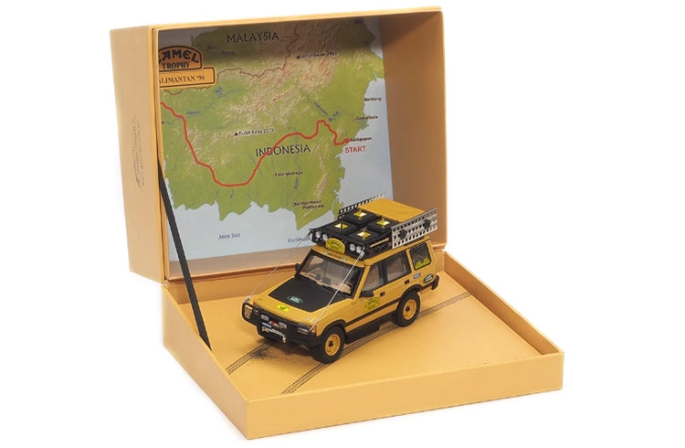 AlmostReal 1:43 Land Rover Discovery First Generation Camel Cup Kalimantan Station Alloy Car Model（410410）