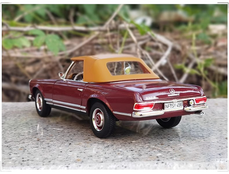 1: 18 NOREV 1963 Mercedes 230SL Convertible Vintage Car Simulation Alloy Car Model Collection