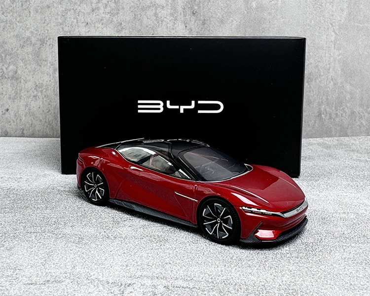 1: 43 BYD E-SEED GT Han GT Concept Car Red Alloy Simulation Car Model Collection Original Factory