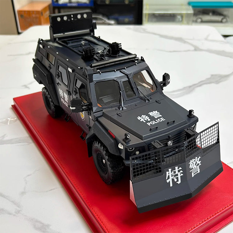 MB 1:18 Jilong Explosion proof Evacuation Vehicle Manual Resin Static Simulation Car Model Special Police