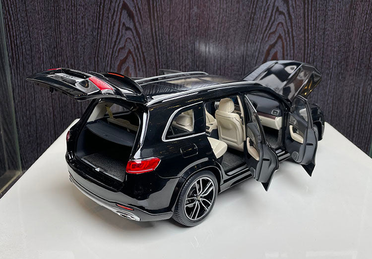 Mercedes Benz GLS AMG SUV X167 Black 1:18 Alloy Car Model Gift Collection Ornament