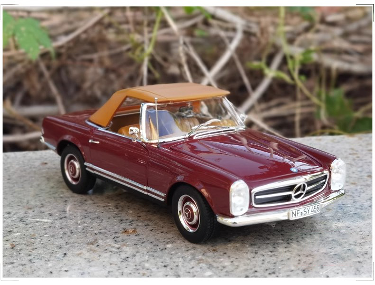 1: 18 NOREV 1963 Mercedes 230SL Convertible Vintage Car Simulation Alloy Car Model Collection