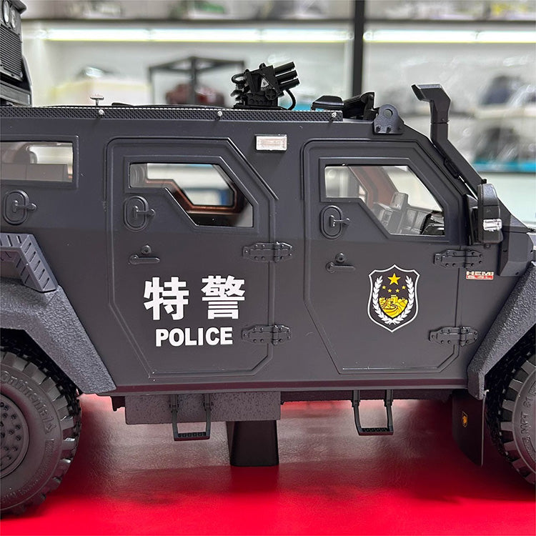 MB 1:18 Jilong Explosion proof Evacuation Vehicle Manual Resin Static Simulation Car Model Special Police