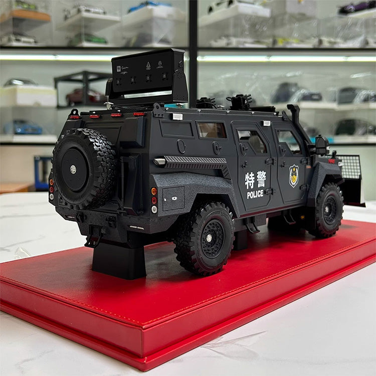 MB 1:18 Jilong Explosion proof Evacuation Vehicle Manual Resin Static Simulation Car Model Special Police