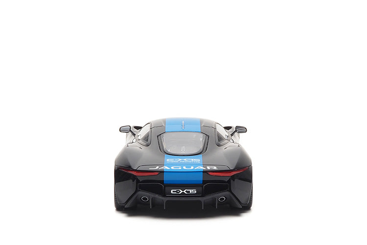 Almost Real car model 1:18 alloy fully open C-X75 metal black with light blue stripes