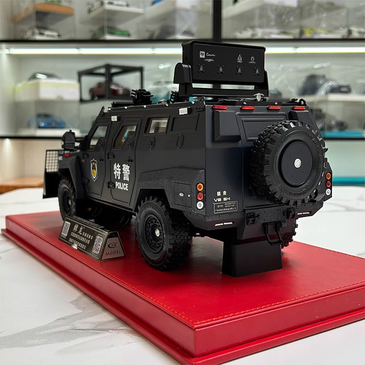 MB 1:18 Jilong Explosion proof Evacuation Vehicle Manual Resin Static Simulation Car Model Special Police