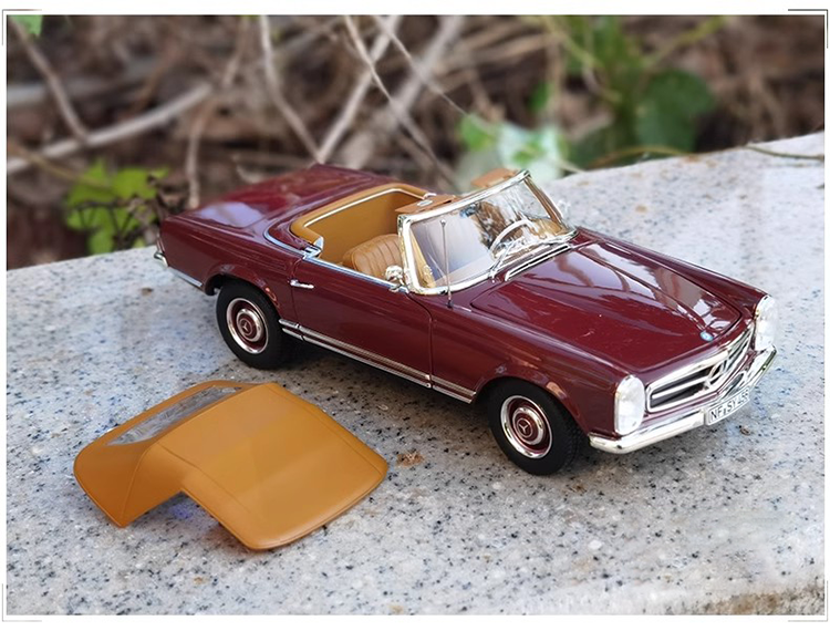 1: 18 NOREV 1963 Mercedes 230SL Convertible Vintage Car Simulation Alloy Car Model Collection