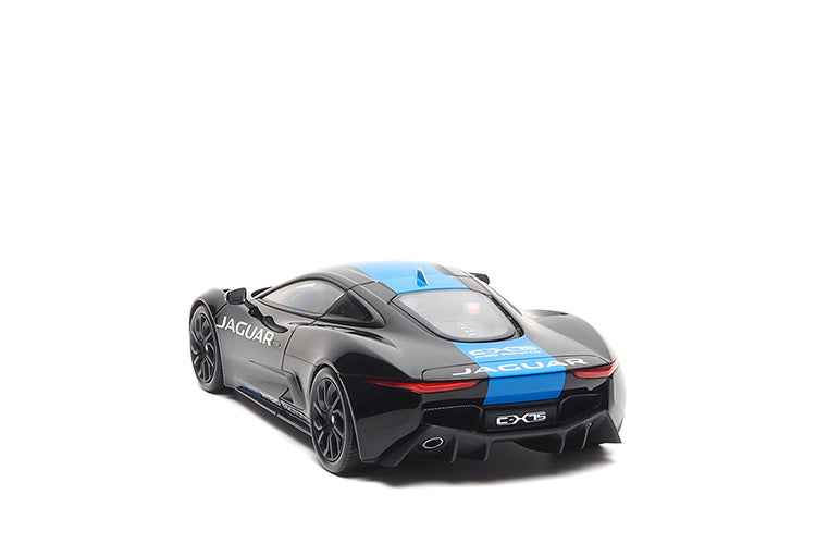 Almost Real car model 1:18 alloy fully open C-X75 metal black with light blue stripes