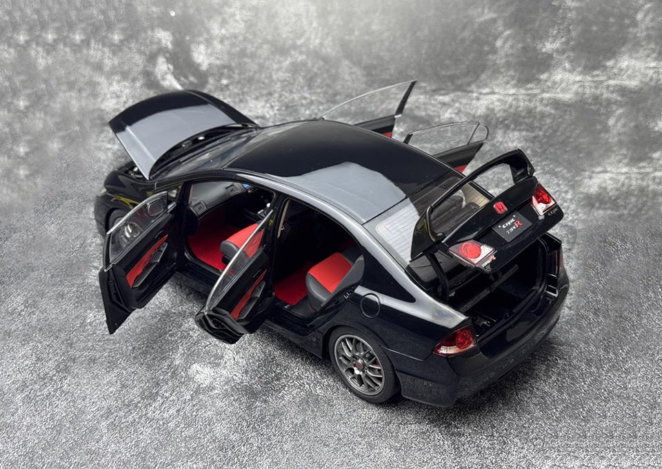 WELL 1:18 CIVIC FD2 TYPE-R alloy fully open car model collection