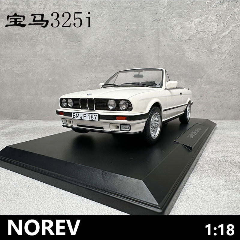 NOREV 1:18 BMW 325i Cabriolet 1991 White Car Model