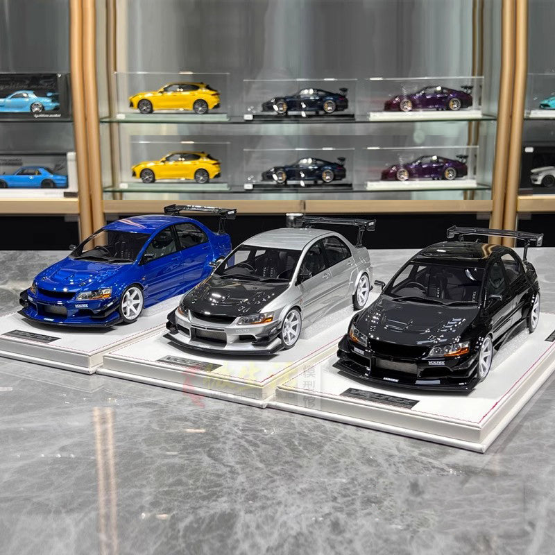 Mitsubishi 9th Super A Limited Edition 1:18 Mitsubishi evo9 Blue Alloy Simulation Car Model