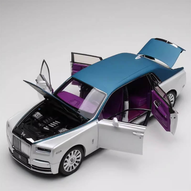 Original 1:18 limited edition Rolls-Royce Phantom eighth generation alloy fully open car model