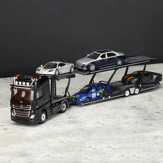 GCD upgraded version 1:64 Mercedes-Benz Actros double-decker coupe trailer car transporter car model limited edition