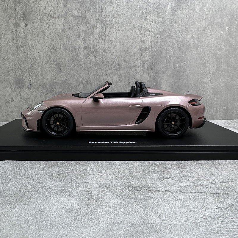 GT Spirit Porsche 718 SPYDER PORCHE Limited Edition Simulation Car Model Ice Plum Powder 1:18 Collection