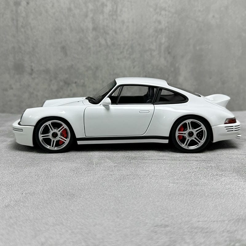 Almost Real Porsche 911 Ruf SCR Concept Car White 1:18 Alloy Car Model Collection