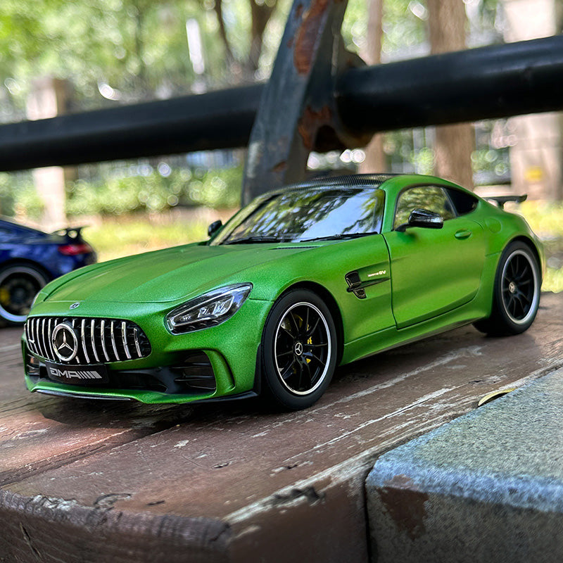 NOREV 1/18 Benz AMG GTR Green Magic Sports Car Alloy Car Model Collection Ornament