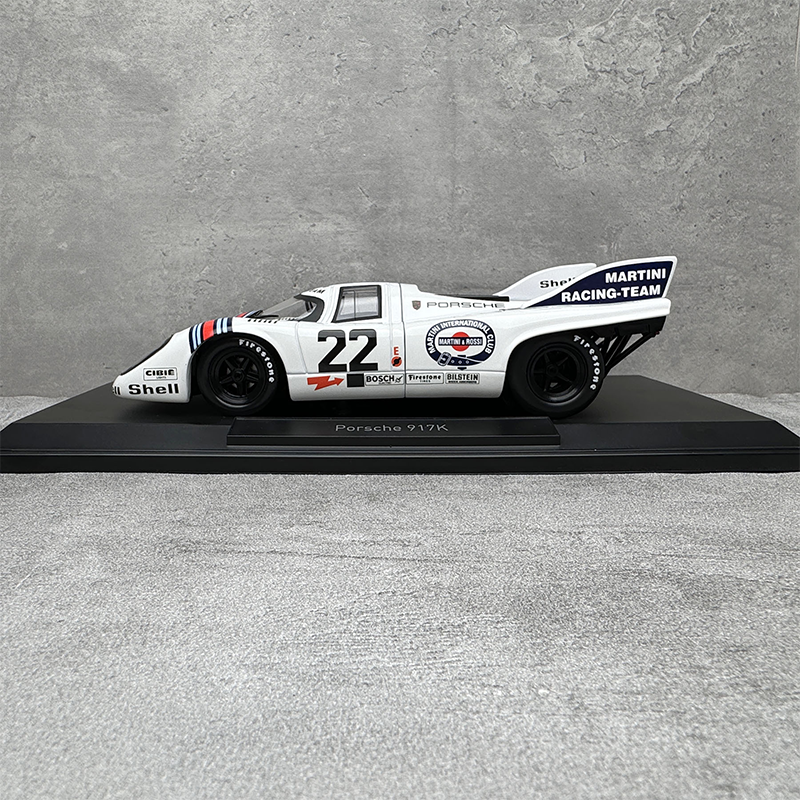 NOREV 1/18 Porsche 917K 1971 24H White # 22 Alloy Car Model Gift