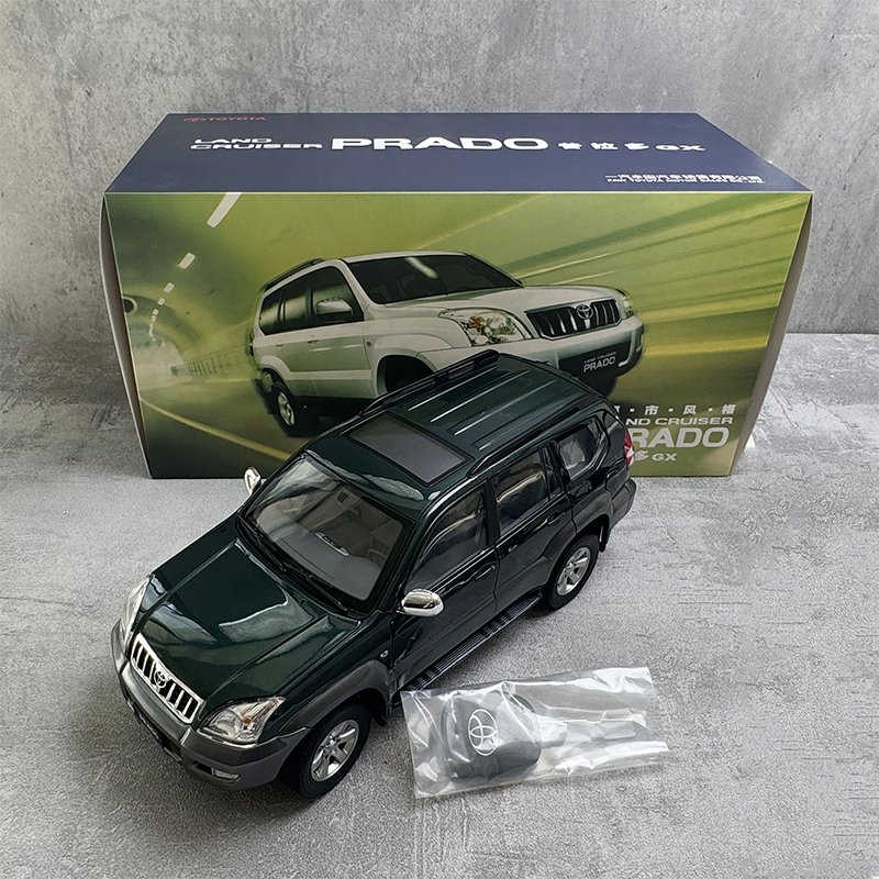 Original Toyota Bajao Prado car model 1:18 2008 off-road spare tire alloy car model