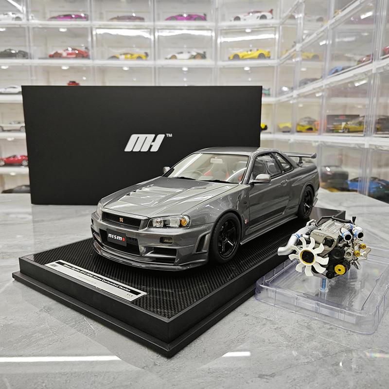 MH Nissan GTR Nissan R34 Customized Limited Edition 1:12 Simulated Resin Car Model