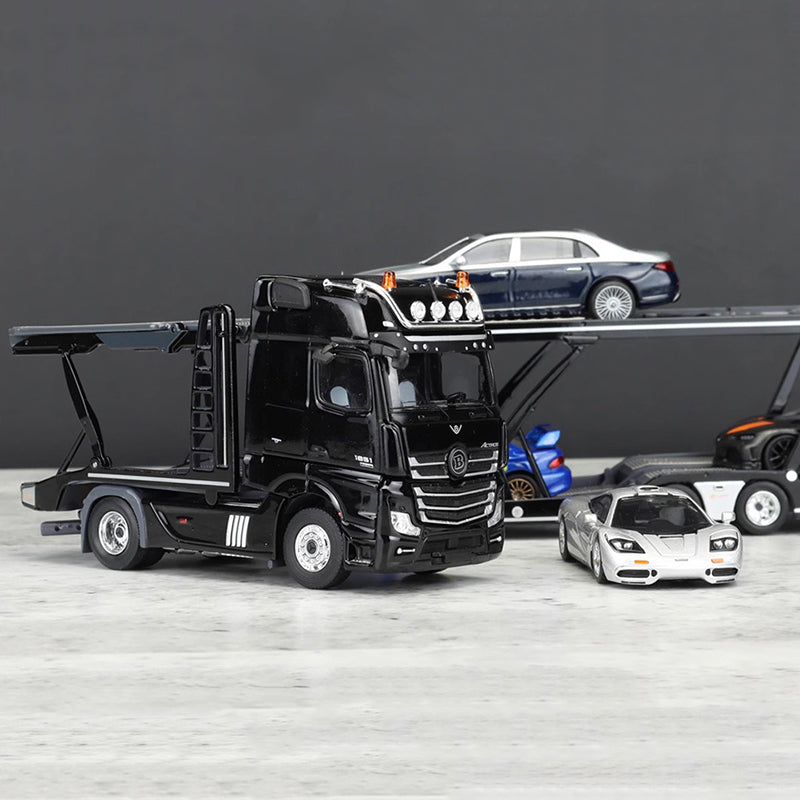 GCD upgraded version 1:64 Mercedes-Benz Actros double-decker coupe trailer car transporter car model limited edition