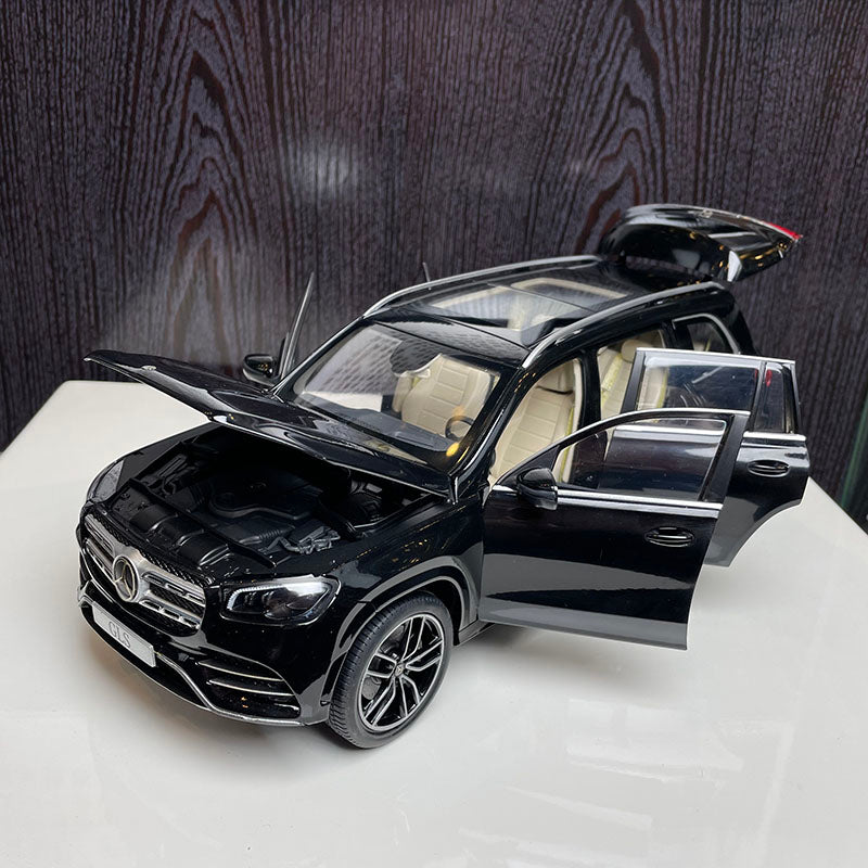 Mercedes Benz GLS AMG SUV X167 Black 1:18 Alloy Car Model Gift Collection Ornament