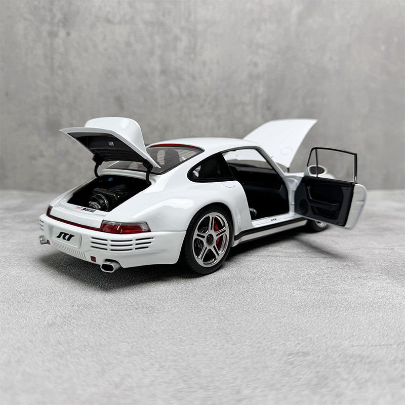 Almost Real Porsche 911 Ruf SCR Concept Car White 1:18 Alloy Car Model Collection