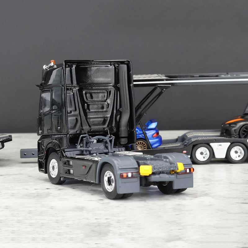 GCD upgraded version 1:64 Mercedes-Benz Actros double-decker coupe trailer car transporter car model limited edition