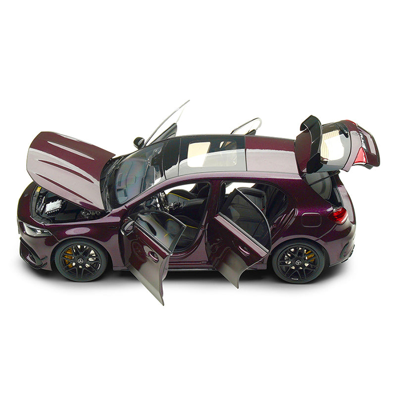 1/18 NZG OEM Mercedes Benz Original Packaging Alloy Fully Open Mercedes AMG A45 S Metal Purple Car Model