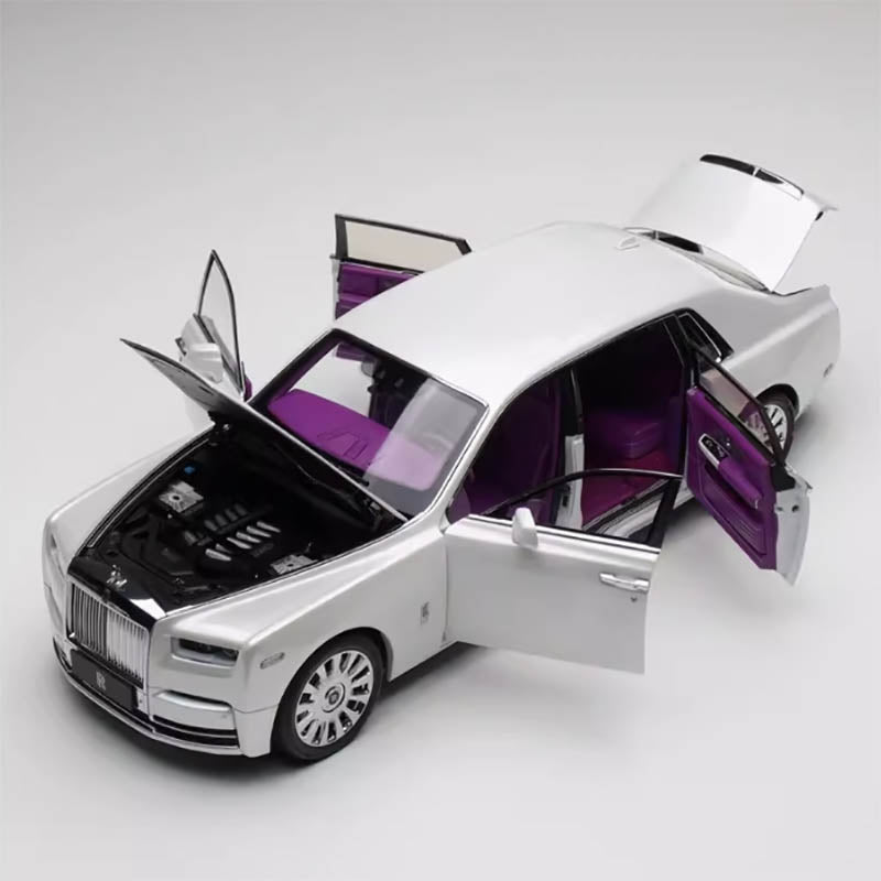 Original 1:18 limited edition Rolls-Royce Phantom eighth generation alloy fully open car model